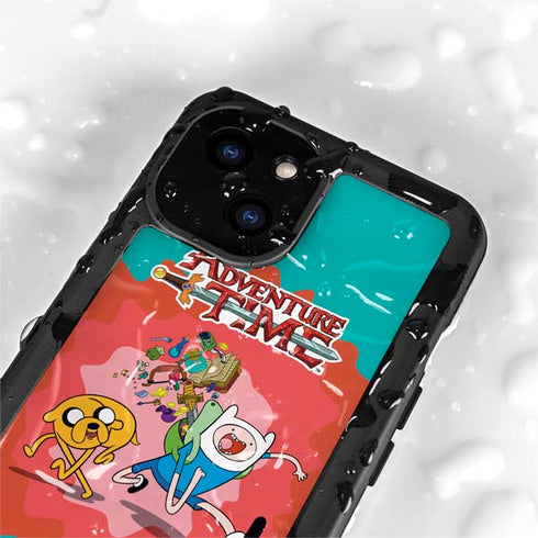 Adult Swim Adventure Time Jake and Finn iPhone 15 Waterproof Case